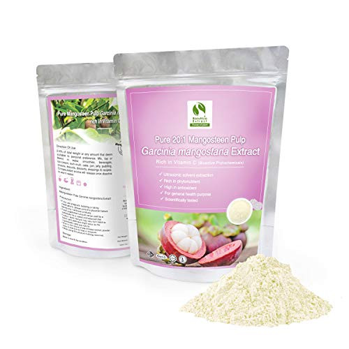 Mangosteen Fruit (Garcinia mangostana) standardized extract powder 100g, Bionutricia Extract - Natural Asian Gourmet Standardized Fresh Beverage or Bakery Ingredient, Natural Flavor, Natural Color