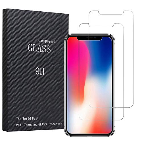 iPhone X/XS Screen Protector, Tempered Glass Screen Protector High Definition Screen Protector Glass-2 Pack