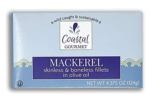 Coastal Gourmet Mackerel Skinless  and  Boneless Fillets In Olive Oil 4.375 Oz. (Pack Of 6)