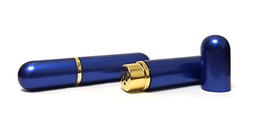 Aromatherapy Empty Blank Royal Blue Aluminum and Glass Nasal Inhaler Essential Oils, Natural Remedy for Sinus Relief, Allergies, Headaches, Cold, Flu and Congestion Aromatherapy Empty Blank Royal Blue Aluminum and Glass Nasal Inhaler Essential Oils, Natural Remedy for Sinus Relief, Allergies, Headaches, Cold, Flu and Congestion
