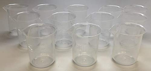 SEOH Beaker Graduated Plastic Griffin Polypropylene 50ml Pack of 12