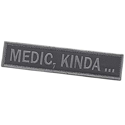 LEGEEON Blackout Medic Kinda Name Tape 1x5 Subdued Morale Tactical Military Fastener Patch