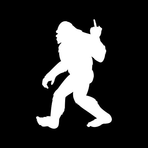 Bigfoot Middle Finger Funny Decal Vinyl Sticker Cars Trucks Vans Walls Laptop White 5.5 x 3.8 in DUC1555 Bigfoot Middle Finger Funny Decal Vinyl Sticker Cars Trucks Vans Walls Laptop White 5.5 x 3.8 in DUC1555