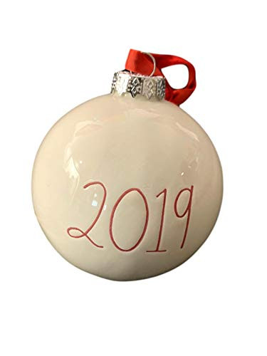 Rae Magenta Dunn 2019 Ceramic Christmas Ornament Red Writing