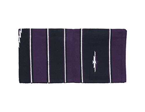Tough 1 Wool Sierra Saddle Blanket, Dark Purple/Black, 30 inch X 60 inch