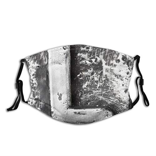 Fashion Filter Sponge Windproof Mask,Typography Composite L Alphabet Letter Name Baroque Knights Iron Words Writing Design