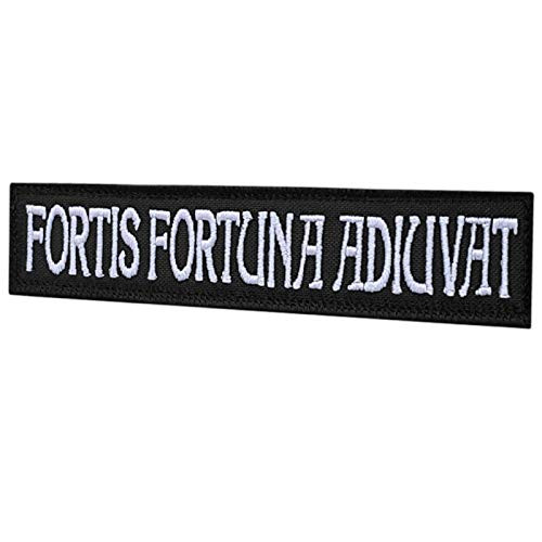 LEGEEON Fortis Fortuna Adiuvat 1x5 Name Tape John Wick Morale Tactical Military Touch Fastener Patch