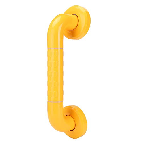 Safety Handrail Safety Balance Bar 34mm/1.3in Pipe Diameter Anti?Slip for(30cm  Yellow, Perforated Installation )