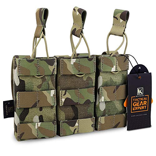KRYDEX Tactical MOLLE Triple Open-Top 5.56mm Mag Pouch with MOLLE Strap for M4 M16 .223 Magazines (MC) KRYDEX Tactical MOLLE Triple Open-Top 5.56mm Mag Pouch with MOLLE Strap for M4 M16 .223 Magazines (MC)