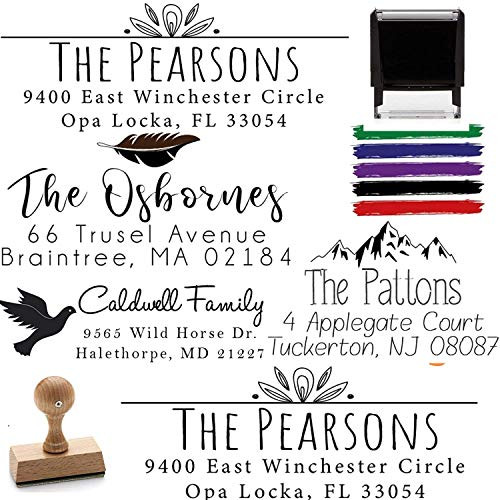 Custom Address Stamps Self Inking or Wood Handle 10plus Designs to Choose from Return Address Stamp Stamper Self Inking Personalized Customized Stamp Return Floral Wedding Script Calligraphy Labels Mail Custom Address Stamps Self Inking or Wood Handle 10plus Designs to Choose from Return Address Stamp Stamper Self Inking Personalized Customized Stamp Return Floral Wedding Script Calligraphy Labels Mail