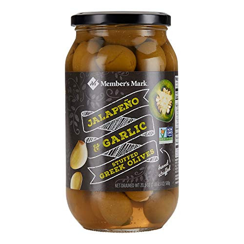 Jalapeno  and  Garlic Stuffed Greek Olives 20.5 oz