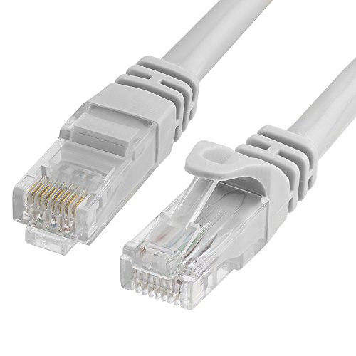 Cmple Cat6 Ethernet Cable 10Gbps - Computer Networking Cord with Gold-Plated RJ45 Connectors, 550MHz Cat6 Network Ethernet LAN Cable Supports Cat6, Cat5e, Cat5 Standards - 75 Feet Gray