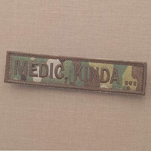 LEGEEON Multicam Medic Kinda Name Tape 1x5 OCP Morale Tactical Military Hook-and-Loop Patch