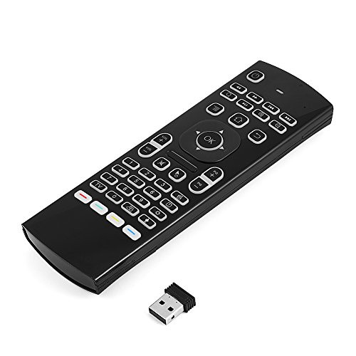 Soapow 2.4G Backlight Fly Air Mouse Wireless Keyboard IR Learning Remote Control with Voice Function