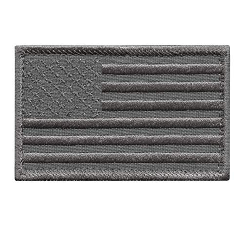 LEGEEON USA American Flag Wolf Gray Grey 2x3.25 Stars and Stripes Tactical Morale Touch Fastener Cap Patch
