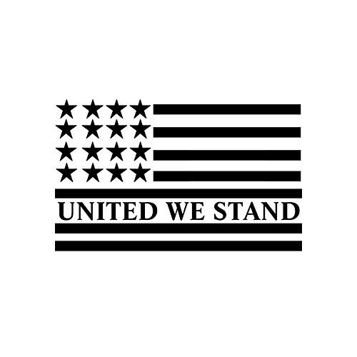 United We Stand Flag Stripes and Stars NOK Decal Vinyl Sticker Cars Trucks Vans Walls Laptop Black 5.5 x 3.4 in NOK1321 United We Stand Flag Stripes and Stars NOK Decal Vinyl Sticker Cars Trucks Vans Walls Laptop Black 5.5 x 3.4 in NOK1321