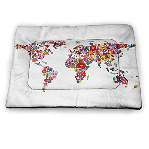 prunushome Pet Crate Mat Dog Bed David Dog Bed Crate Mat Modern Wall Writing Typography Boys Birthday Theme Scribbling Name Ideal for Dog Crates Vermilion Black and White (23 inchx15.5 inch)