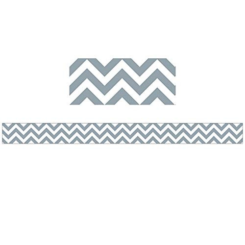 Creative Teaching Press CTP0167BN Slate Gray Chevron Border, 35' Per Pack, 6 Packs