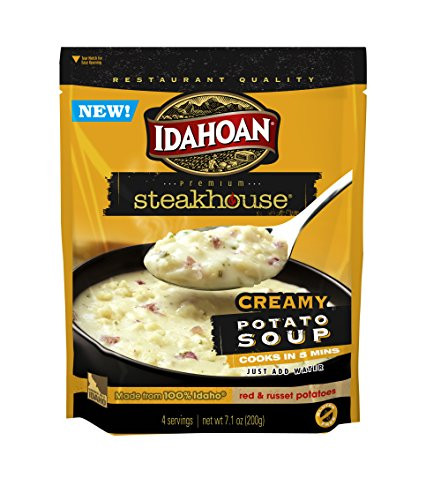 Idahoan Steakhouse Potato Soup, Creamy, 7.1 Ounce