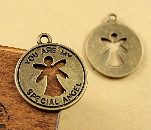 Youkwer 100Pcs 17mm x13mm Four Leaf Clover Lucky Jewelry Making Findings Accessories Charms Pendants for DIY Crafting ,Bracelet and Necklace Making(Antique Silver )