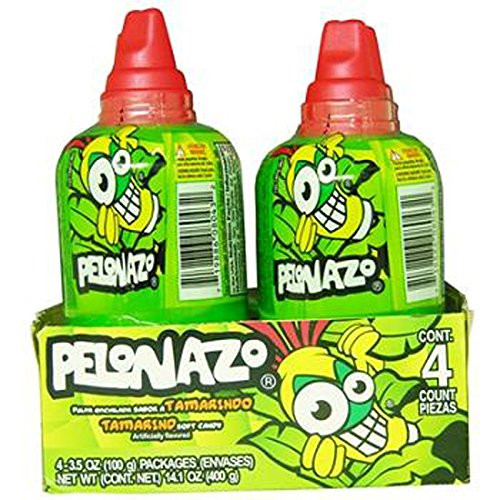 Pelon Pelonazo Tamarind Soft Candy - Bottle, 4 Count (SUGAR CANDY - ETHNIC)