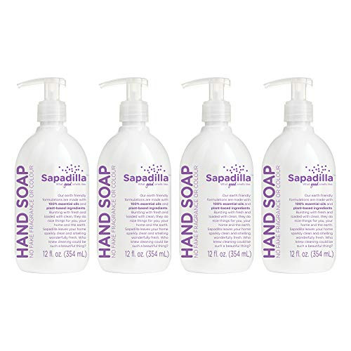 Sapadilla 106121 Sweet Lavender plus Lime Hand Soap, 4 Pack, Clear, 48 Fluid Ounces
