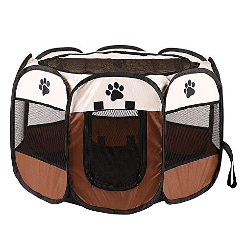 KUAIZI Pet Tent Dog House Cat Tent Portable Folding Octagonal Cage Pet Delivery Room Puppy Playpen Kennel Fence Outdoor