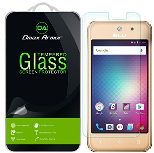 [2-Pack] Dmax Armor for BLU Vivo 5 Mini [Tempered Glass] Screen Protector with Lifetime Replacement