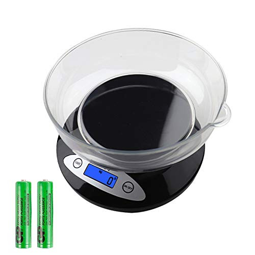 Digital Kitchen Food Scale,Multifunctional Weight Measuring for Cooking and Baking in Grams and OZ,1g/0.1oz 1llb Precise Graduation Gram Scale with Bowl for Weight Loss,LCD Display,Auto-Off