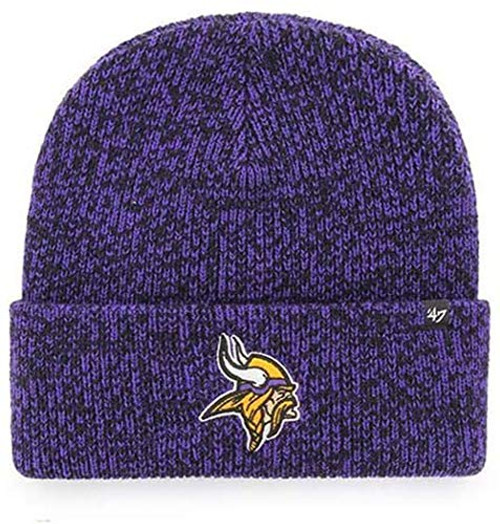 '47 Minnesota Vikings Purple Cuff Brain Freeze Beanie Hat - NFL Premium Cuffed Knit Toque Cap '47 Minnesota Vikings Purple Cuff Brain Freeze Beanie Hat - NFL Premium Cuffed Knit Toque Cap