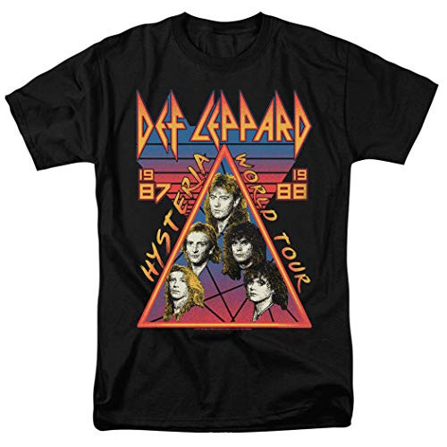 Def Leppard Hysteria Tour 80s Rock Music T Shirt and Stickers (Large) Black Def Leppard Hysteria Tour 80s Rock Music T Shirt and Stickers (Large) Black