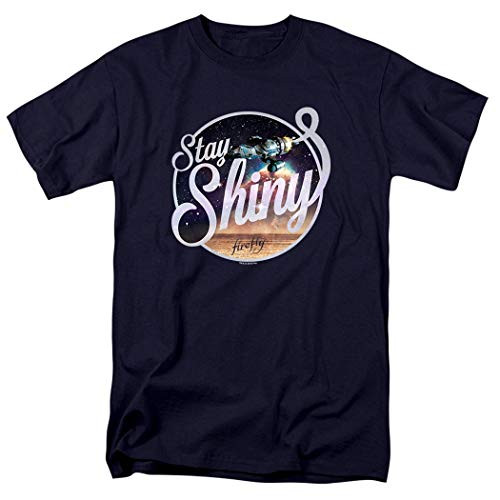 Firefly Serenity Stay Shiny TV Show T Shirt  and  Stickers (Medium) Navy