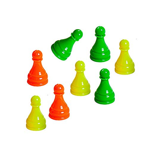 32 Pieces Multicolor Plastic Pawns Pieces Board Games Pieces Chess Pieces Tabletop Markers Component for Board Games, 1 Inch Game Pawns Tabletop Pieces Tabletop Markers (Yellow, Orange, Green Blue)