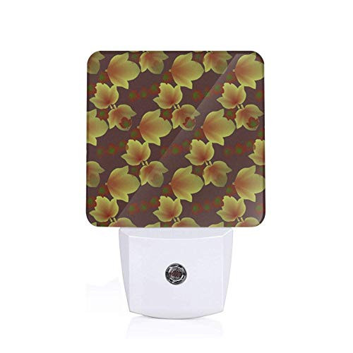 Led Night Light Fall Auto Dusk-to-Dawn Sensor Lamp for Bedroom Bathroom Kitchen Hallway Stairs(Plug-in)