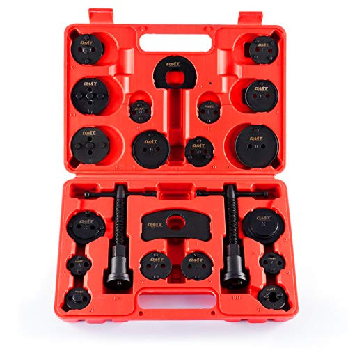 Orion Motor Tech Disc Brake Pad and Caliper Service Tool Kit   Professional Disc Brake Caliper Compression Tool Kit   Universal Disc Brake Caliper and Piston Wind Back Tool Set with Case