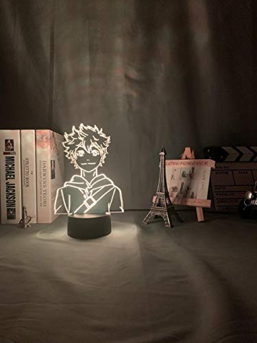 3D Led Lamps S Kids Night Light Anime Haikyuu Hinata Shoyo Kageyama Tobio Sugawara Koushi Tanaka Figure Led Anime Lamps for Children Bedroom 3D Night Light-7 Color Touch