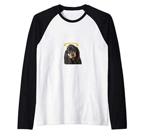 Holy Dog Black And Tan Coonhound Raglan Baseball Tee
