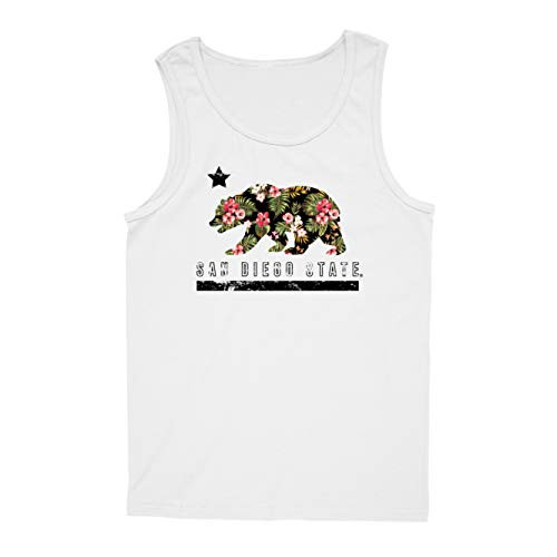 Venley Official NCAA San Diego State University Aztecs Men's/Women's Boyfriend Tank Top C67AM04 - White, Medium