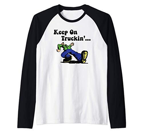Positive Vibes Vintage Keep on Truckin' 1970's Raglan Baseball Tee