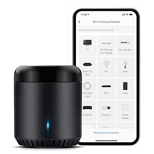 BroadLink RM mini3 IR Universal Remote, Smart Home WiFi Control Hub, Compatible with Alexa, One for All Infrared Controlled Home Devices TV, STB, Air Condition, DVD