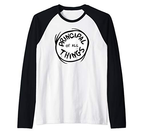 Dr. Seuss Principal of all Things Emblem Color Raglan Baseball Tee