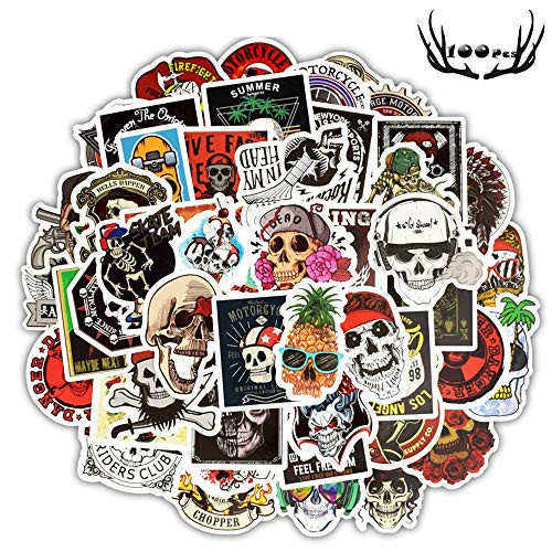 Sticker Pack (100-Pcs), 50 Styles Graffiti Sticker Decals Cool Sticker Vinyls for Laptop Waterproof Stickers Pack Car Stickers Motorcycle Bicycle Luggage Decal Graffiti Patches Skateboard Stickers