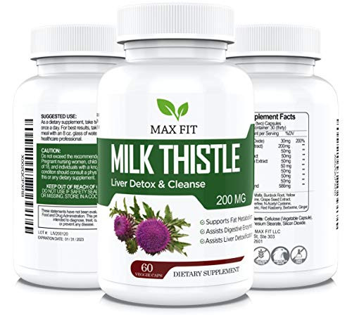 Liver Cleanse Supplement - Milk Thistle Extract Capsules - Fatty Liver Herbal Supplement: Promote Healthy Liver Function. All-in-One Liver Repair and Regenerate Formula Liver Cleanse Supplement - Milk Thistle Extract Capsules - Fatty Liver Herbal Supplement: Promote Healthy Liver Function. All-in-One Liver Repair and Regenerate Formula