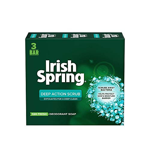 Irish Spring Men's Deodorant Soap Bar, Deep Action - 3.7 ounces (24 Count)