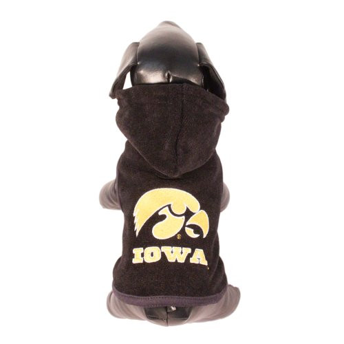 NCAA Iowa Hawkeyes Polar Fleece Hooded Dog Jacket, Small NCAA Iowa Hawkeyes Polar Fleece Hooded Dog Jacket, Small