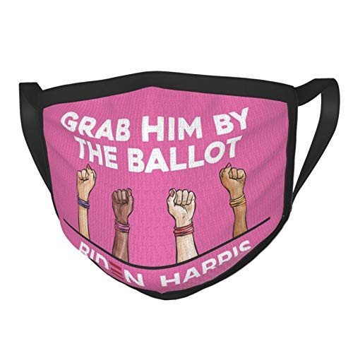 Grab Him by The Ballot Biden 2020 Reusable Face Masks Men Woman Balaclava Face Mask 3 Pcs Black