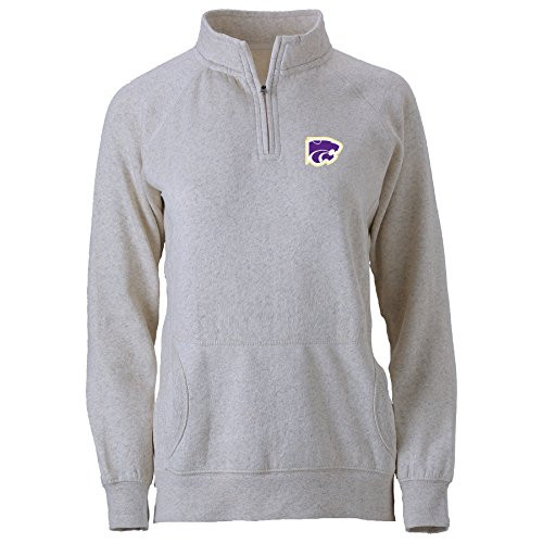 Ouray Sportswear NCAA Women's Dee-lite 1/4 Zip Kansas State Wildcats, Oatmeal, X-Large Ouray Sportswear NCAA Women's Dee-lite 1/4 Zip Kansas State Wildcats, Oatmeal, X-Large