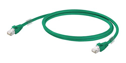 WEIDMULLER - 1251590010 - Ethernet Cable, Cat6a, 1 m, 3.3 ft, RJ45 Plug to RJ45 Plug, Green