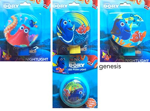 Finding Dory Childrens Night Lights  and  Finding Dory LED Push Light