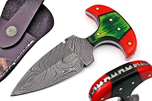 AishaTech Hand Made Hunting Knives Damascus Steel Wood Handle